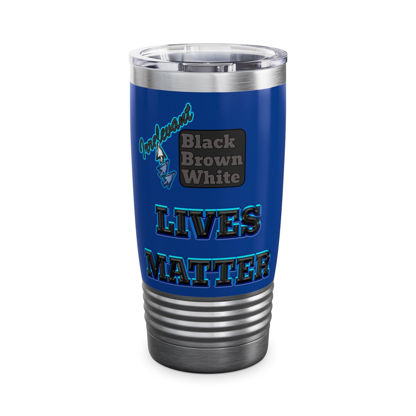 irrelevant - Ringneck Tumbler, 20oz (dark blue)