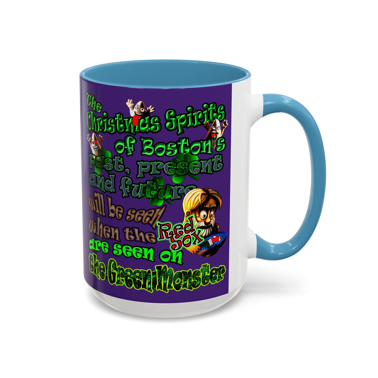 christmas spirits of boston - Accent Mug (purple)