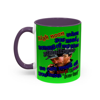 high noon - Accent Mug (logo green)