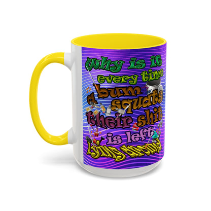 the bum's shit - Accent Mug (purple wave)