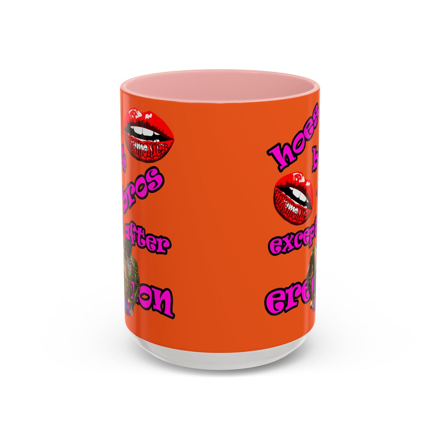 hoes b4 bros - Accent Mug (orange)