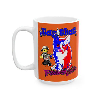 tag that - White Mug (orange)