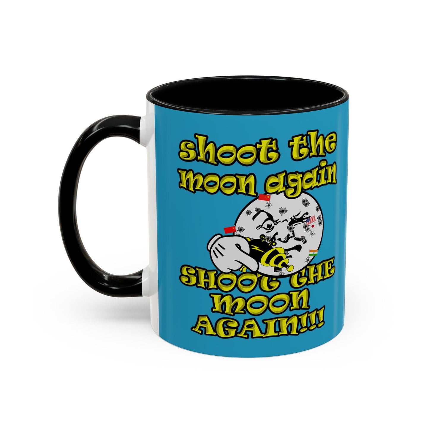 shoot the moon again - Accent Mug (turquoise)