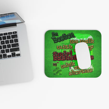 celtics logo - Mouse Pad (Rectangle) (green turf)