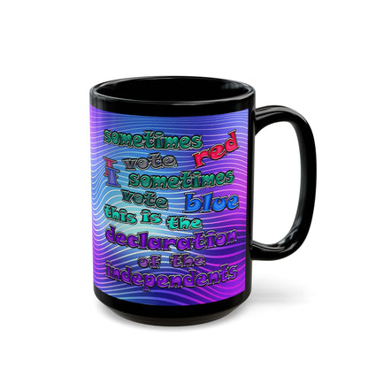 declaration of the independents - Black Mug (purple wave)