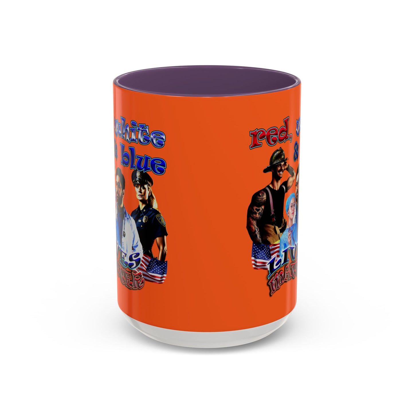 rw&b lives matter - Accent Mug (orange)
