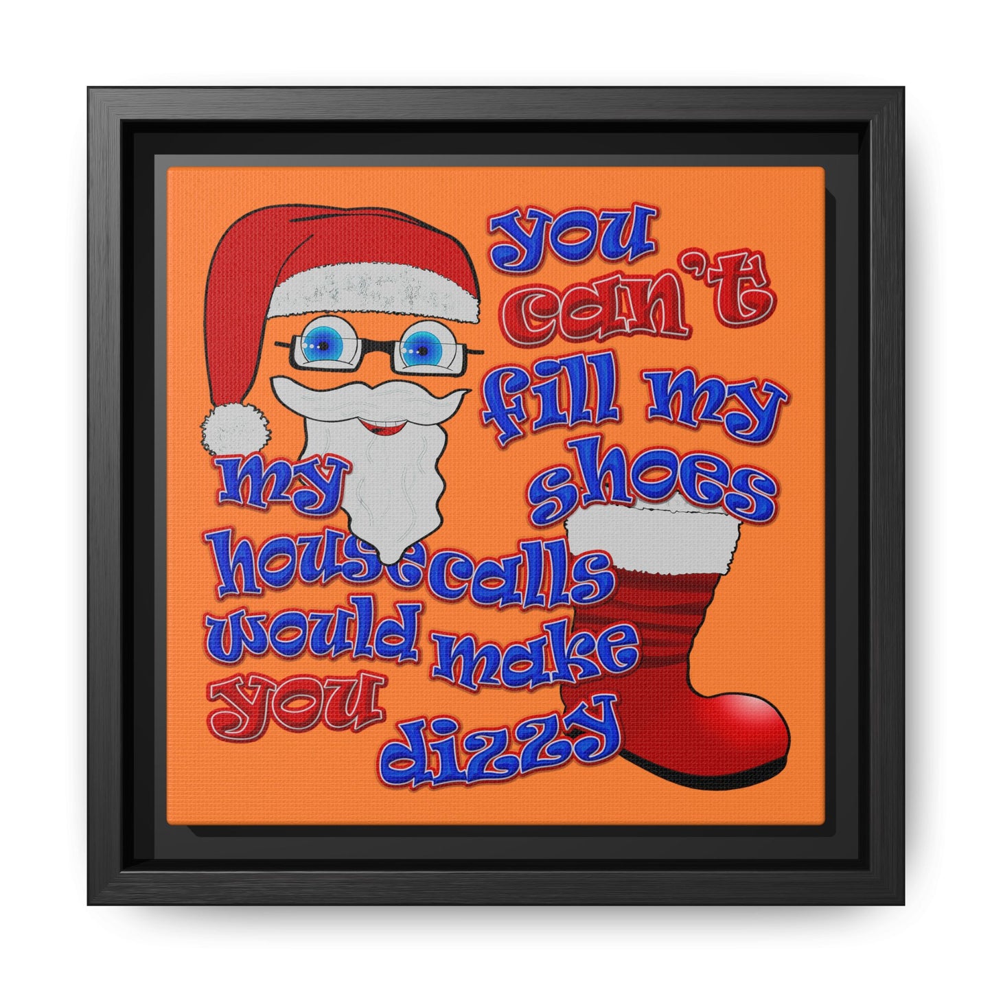 santa's shoes - framed canvas art (crusta)