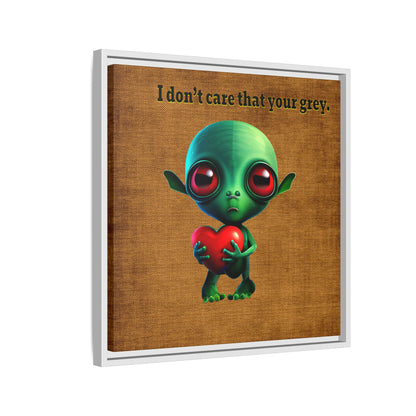 I don't care that your grey - framed canvas art (brown papyrus)