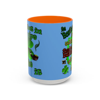 celtics logo - Accent Mug (light blue)