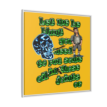 og - framed canvas art (yellow)