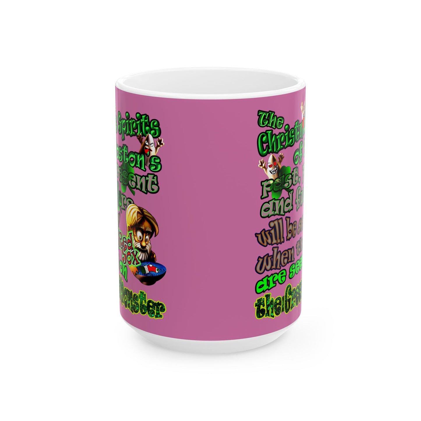 christmas spirits of boston - White Mug (light pink)
