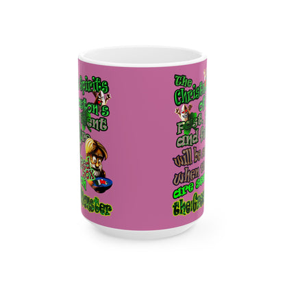 christmas spirits of boston - White Mug (light pink)
