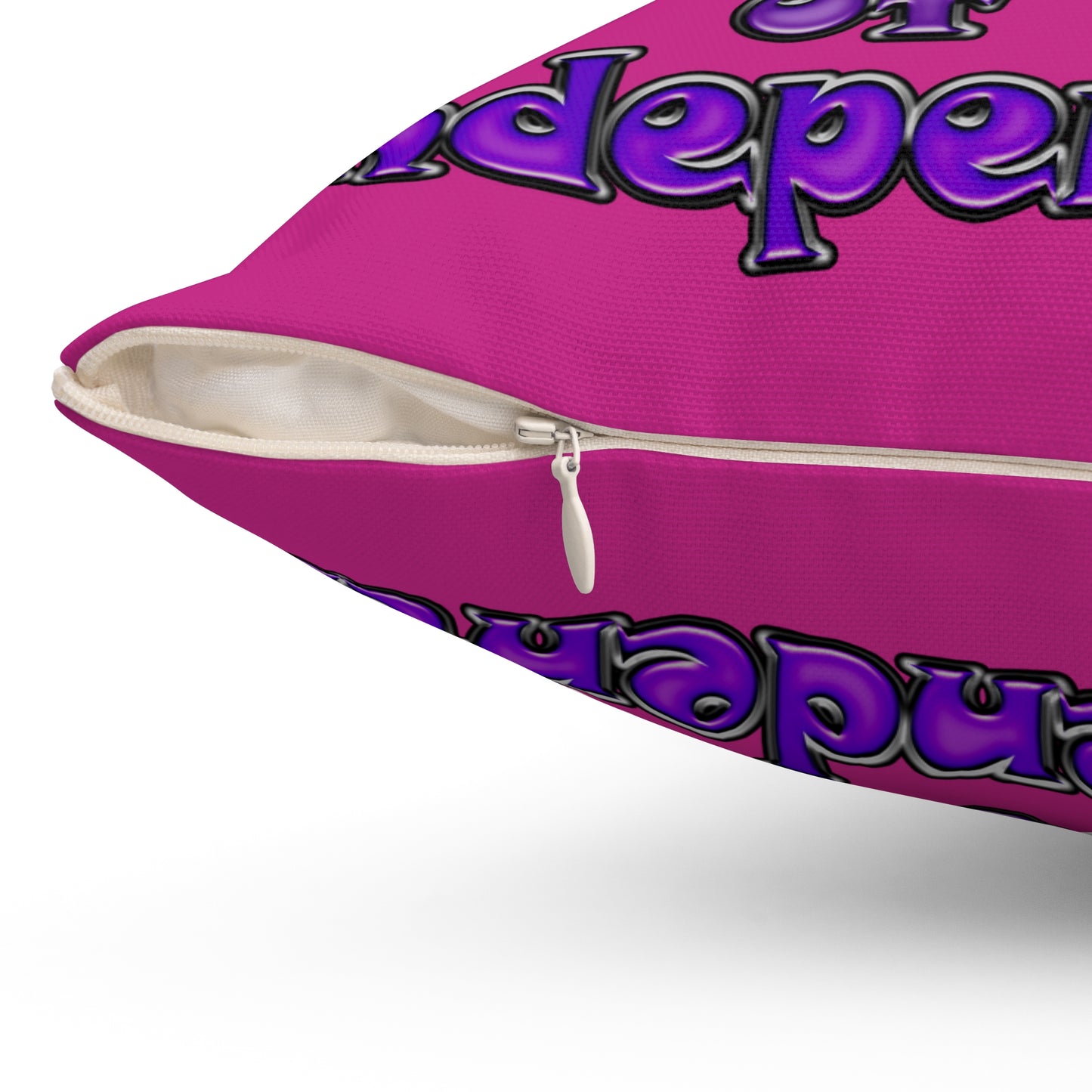 declaration of the independents - Spun Polyester Square Pillow - (pink)