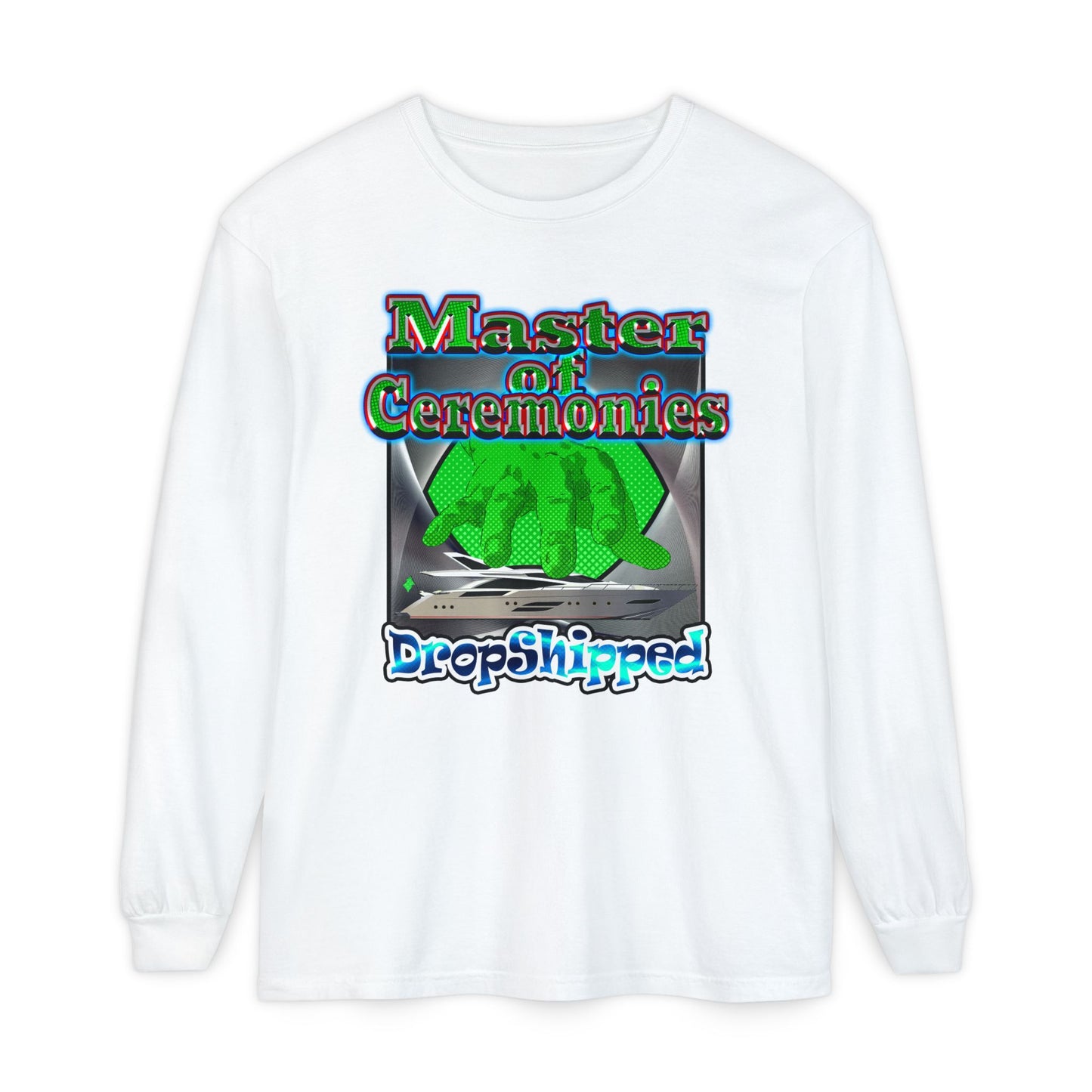 logo - Unisex Garment-dyed Long Sleeve T-Shirt