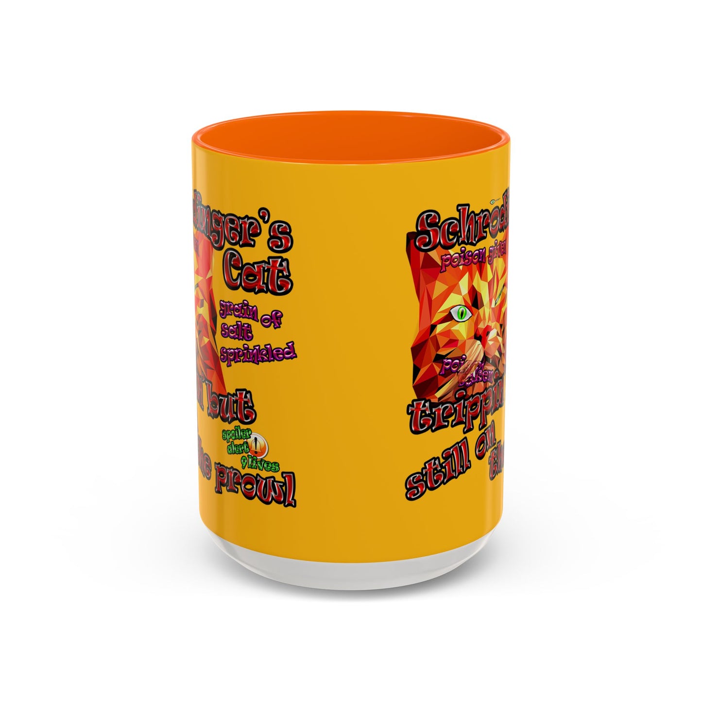 schrodinger's cat - Accent Mug (yellow)