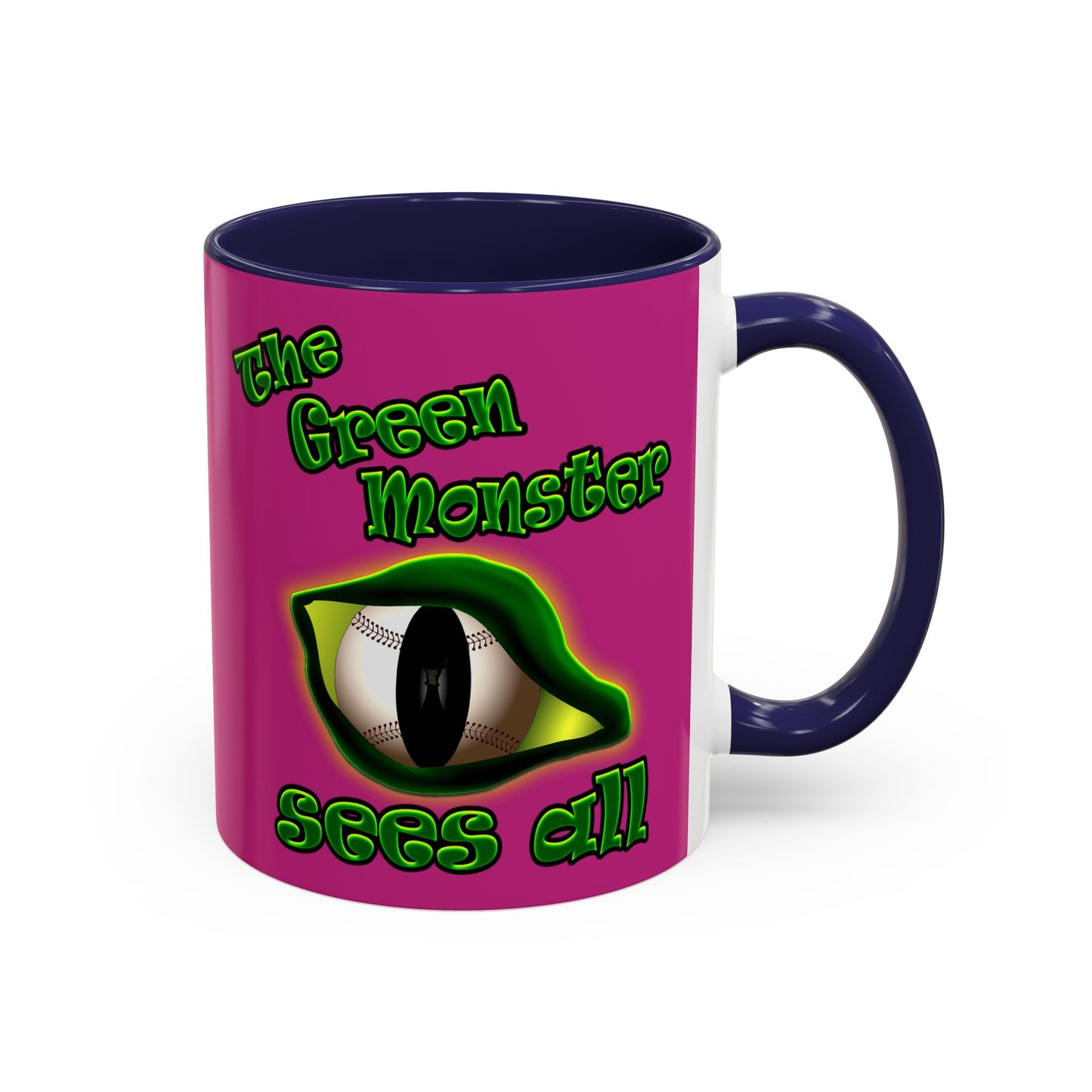 green monster - Accent Mug (pink)
