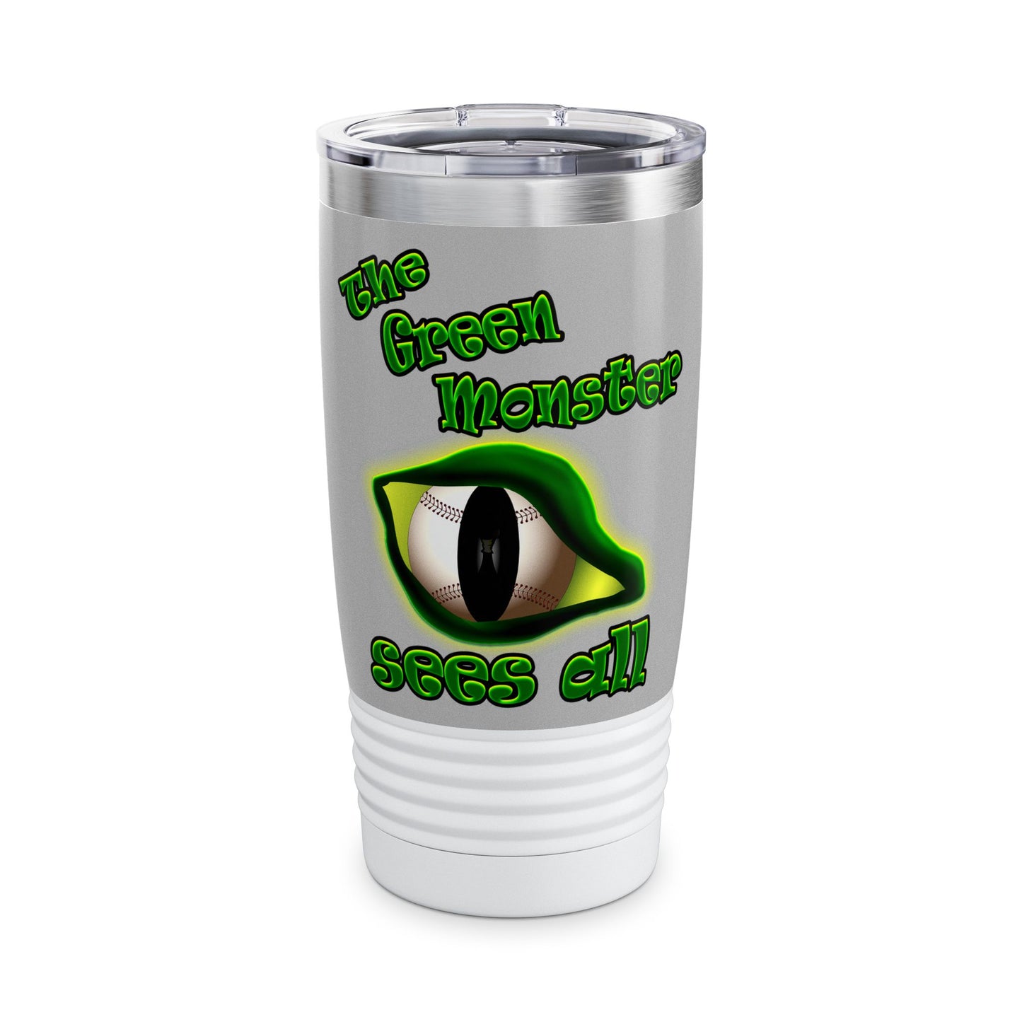 green monster - Ringneck Tumbler, 20oz (light grey)