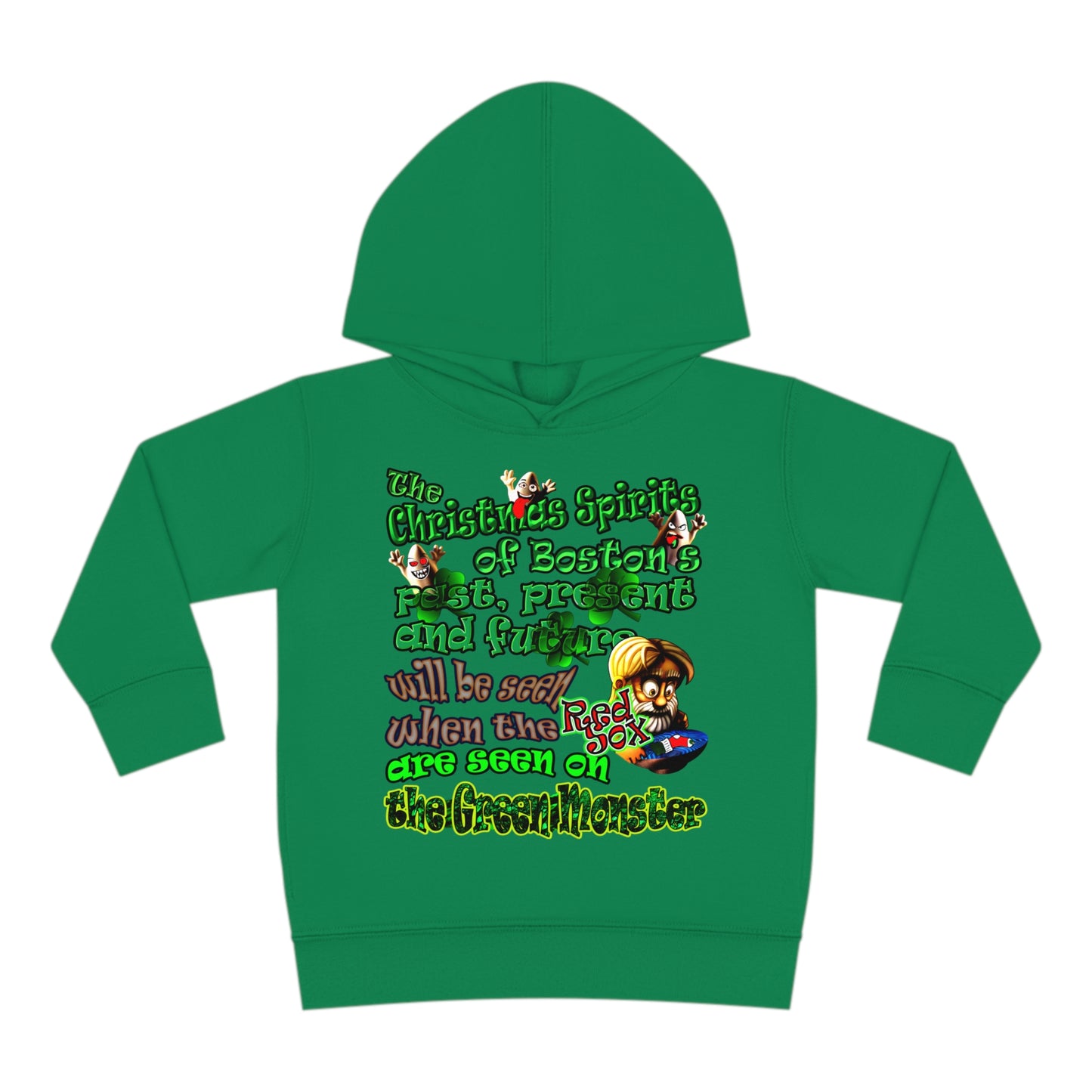 christmas spirits of boston - Toddler Pullover Fleece Hoodie