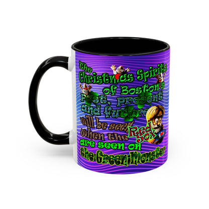 christmas spirits of boston - Accent Mug (purple wave)
