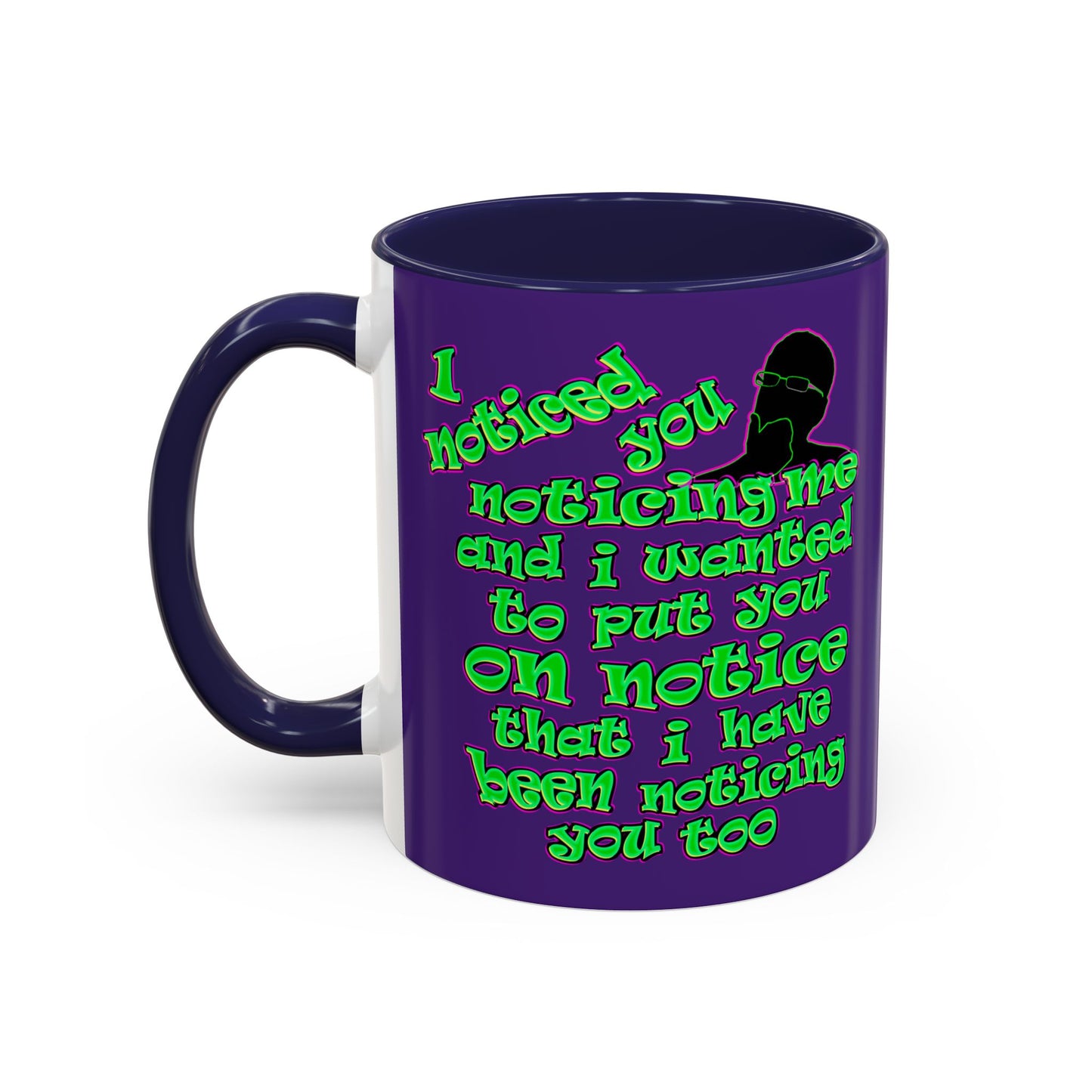 noticed you noticing - Accent Mug (purple)