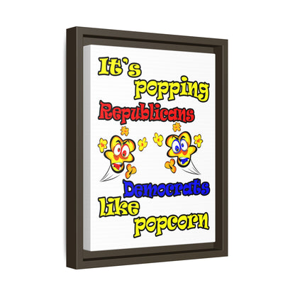 popping like popcorn - framed canvas art (white)
