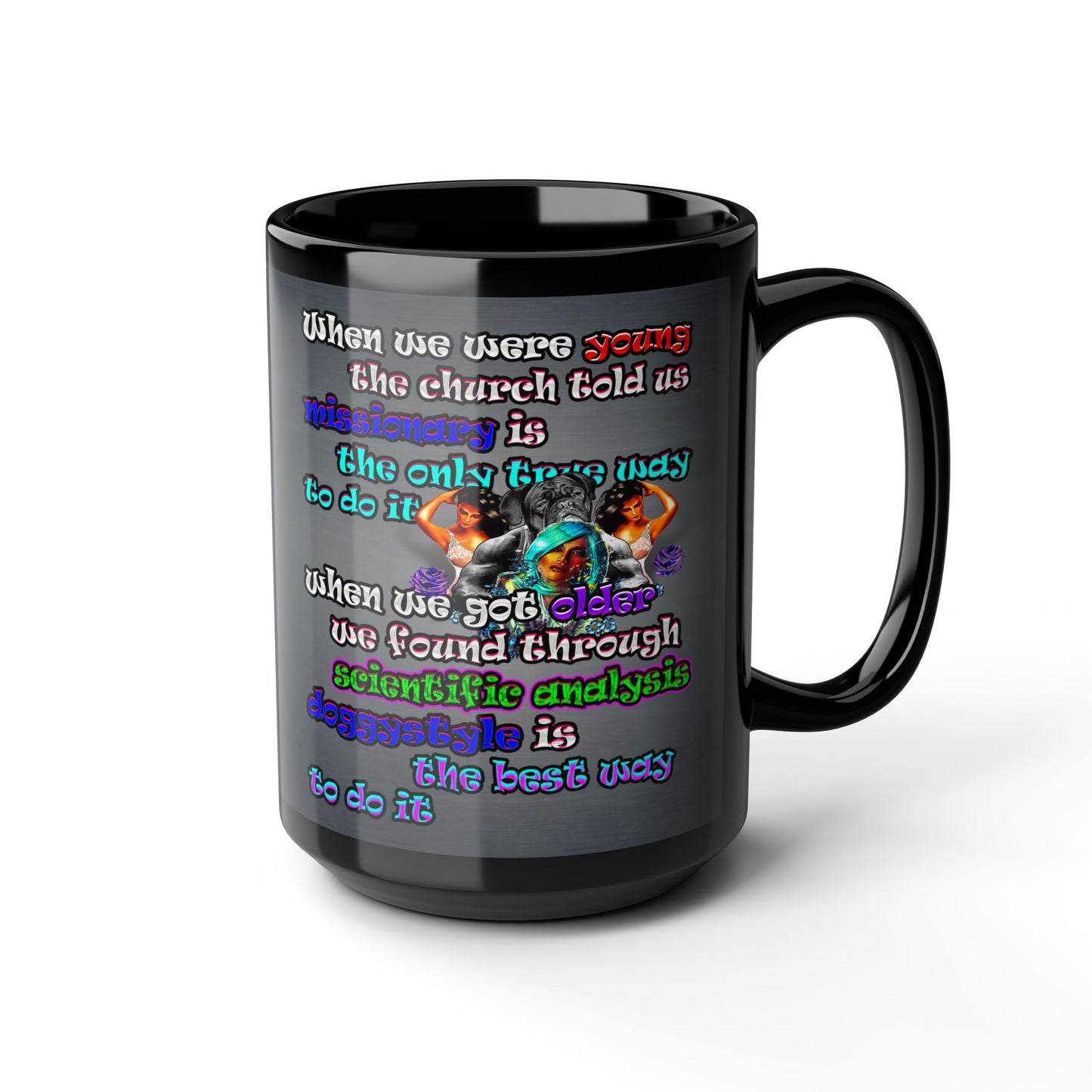 doggystyle - Black Mug (grey-light grey)