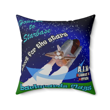 shoot for the stars - Faux Suede Square Pillow - ('snoops' background)