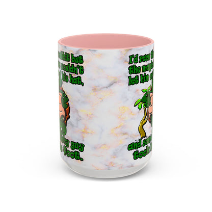 turtle race - Accent Mug (white marble)