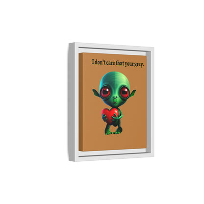 I don't care that your grey - framed canvas art (light brown)