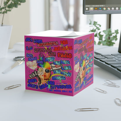 drop the beat - note cube (pink)
