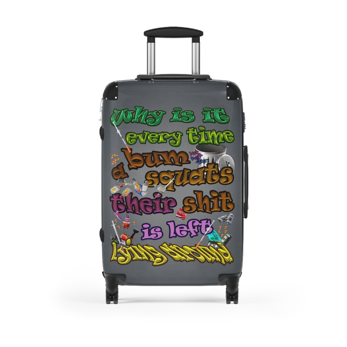 the bum's shit - Suitcase (grey-light grey)