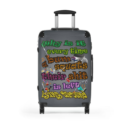 the bum's shit - Suitcase (grey-light grey)