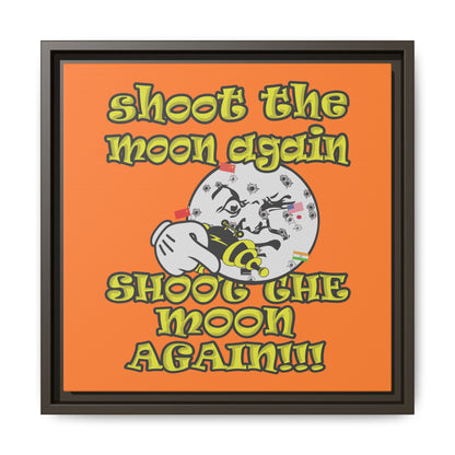 shoot the moon again - framed canvas art (crusta)