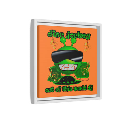 disc jockey - framed canvas art (crusta)