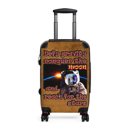 defy conquer reach - Suitcase (brown papyrus)