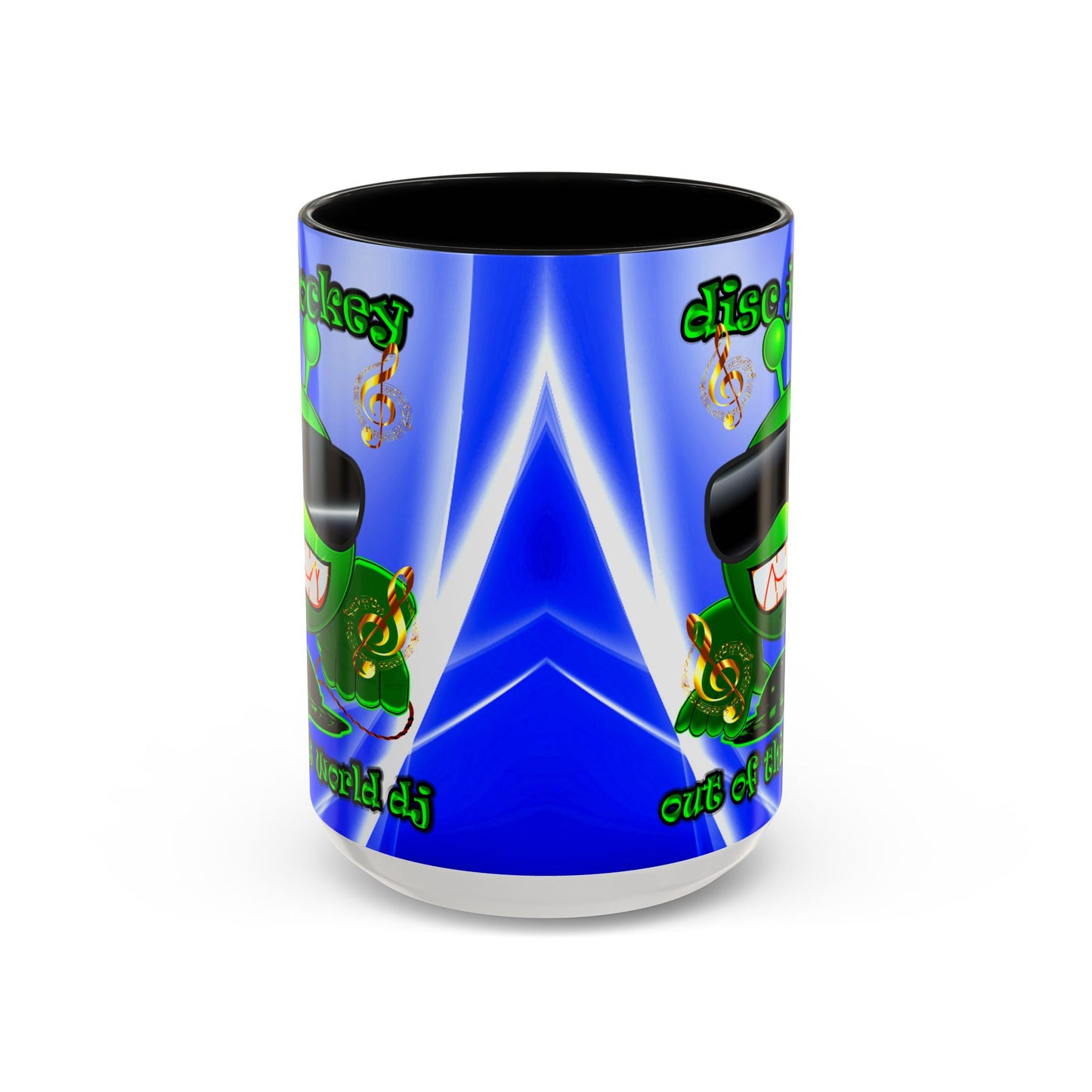 disc jockey - Accent Mug (blue-white wave)