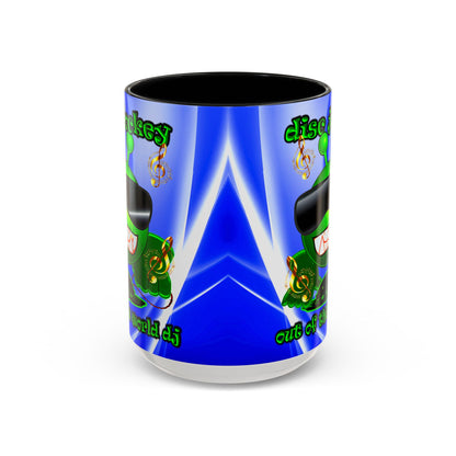 disc jockey - Accent Mug (blue-white wave)