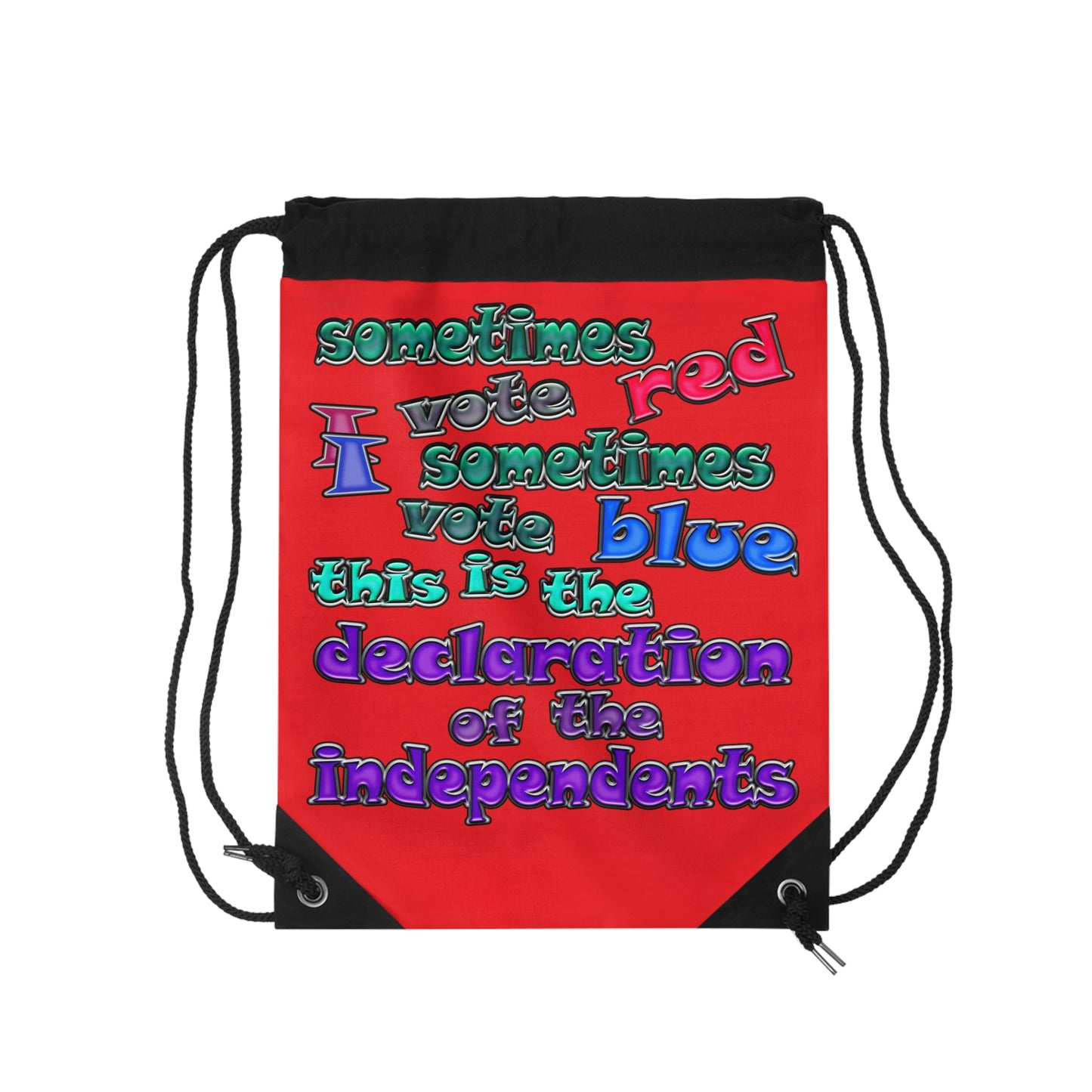 declaration of the independents - Drawstring Bag (red)