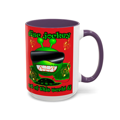 disc jockey - Accent Mug (red)