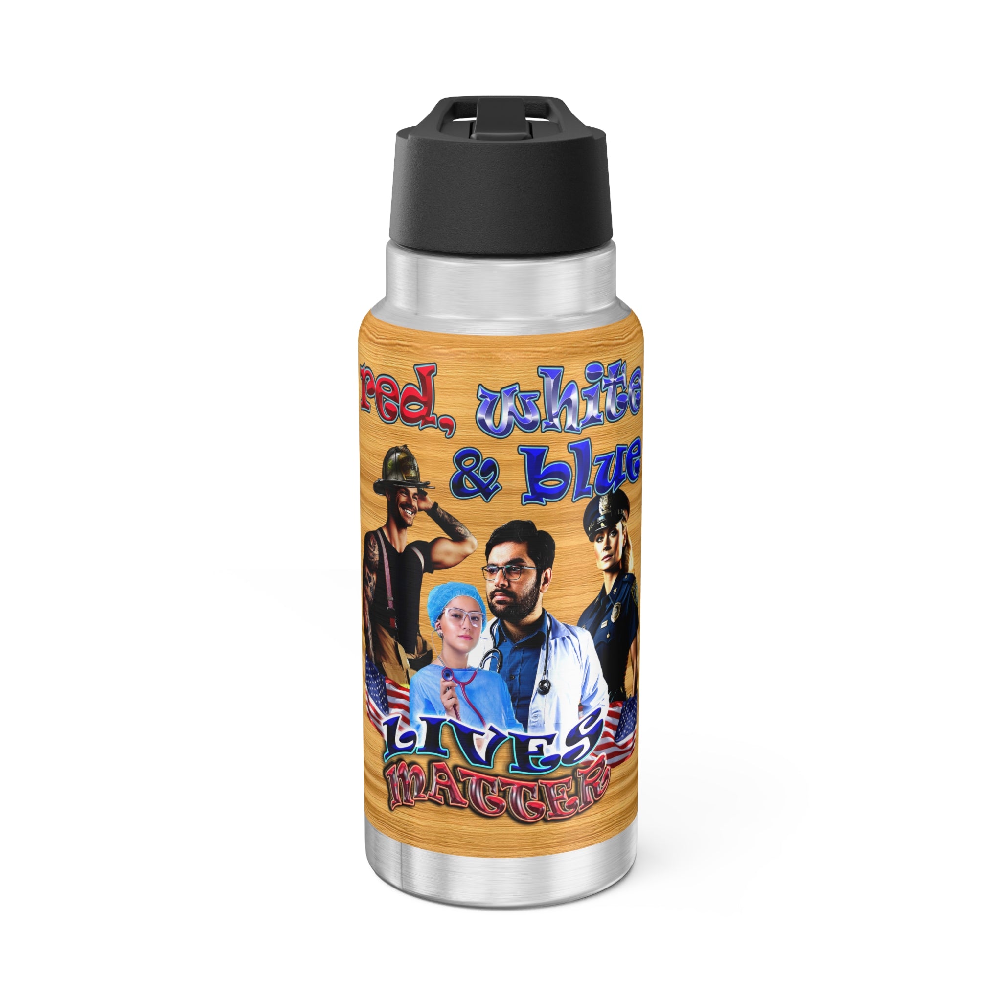 rw&b lives matter - Gator Tumbler, 32oz  (butterscotch wood finish)