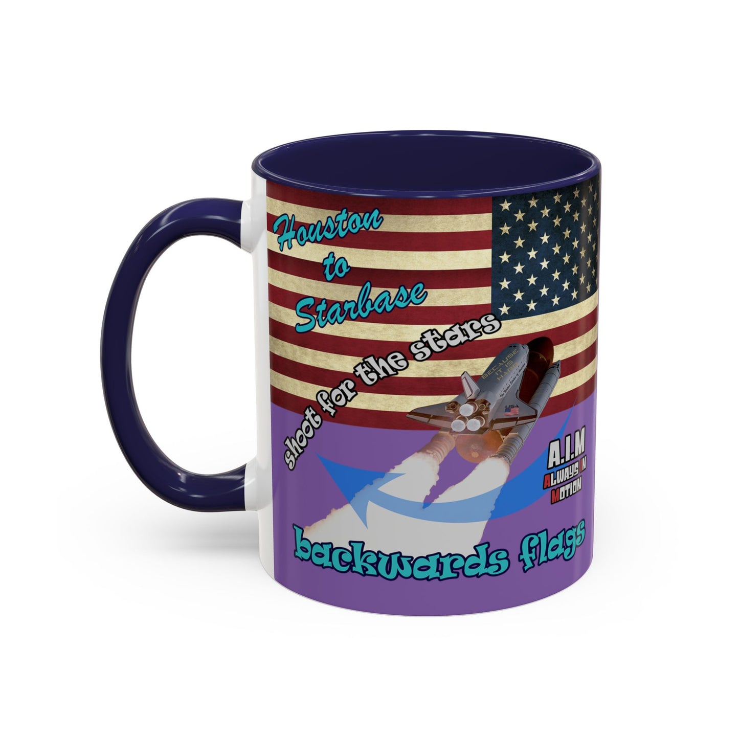 shoot for the stars - Accent Mug (light purple)