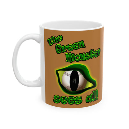 green monster - White Mug (light brown)