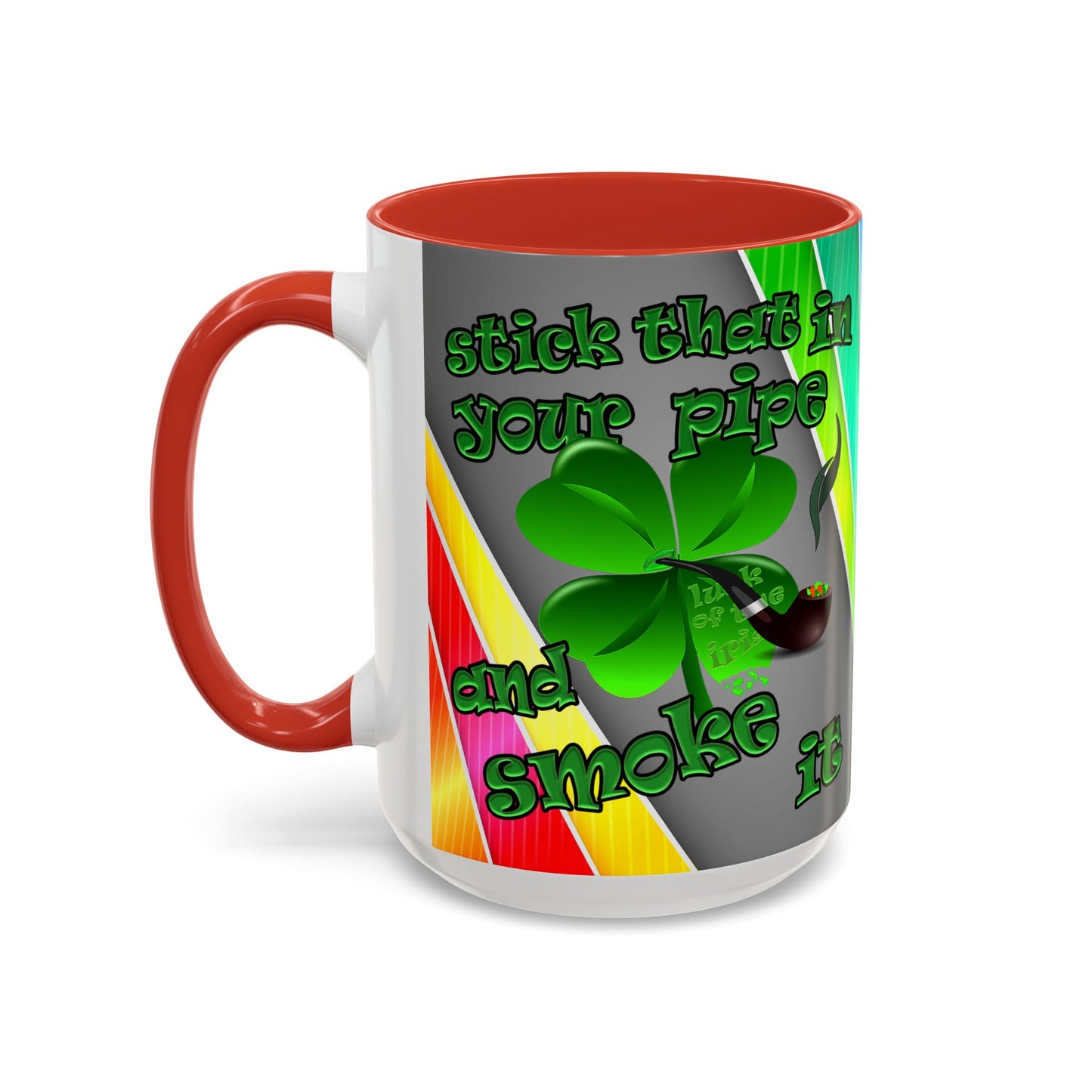 celtics logo - Accent Mug (rainbow split)