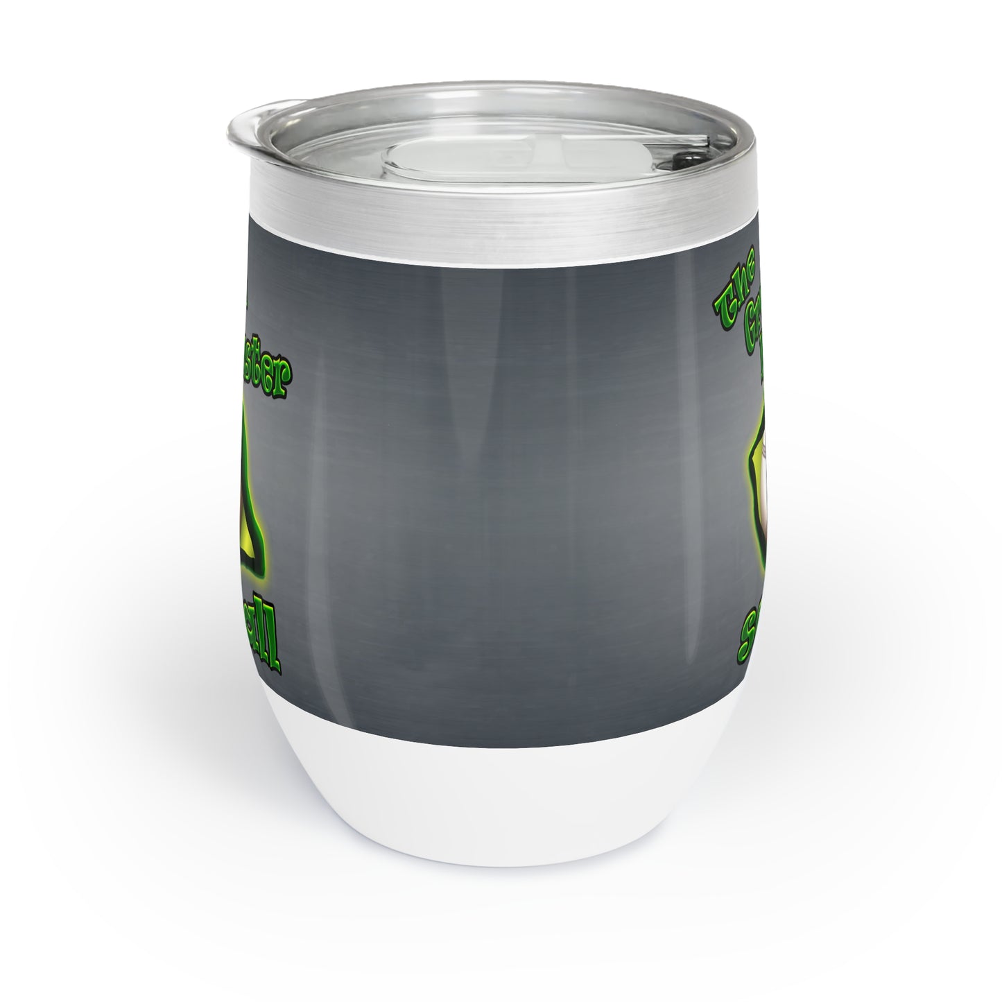 green monster - Chill Wine Tumbler (grey-light grey)