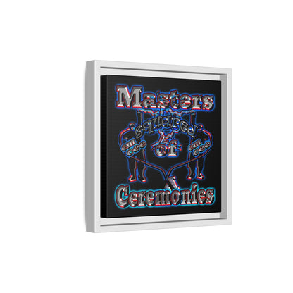 em cee squared - framed canvas art (black)
