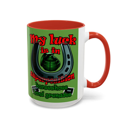 my luck - Accent Mug (green)