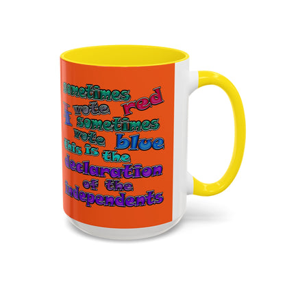 declaration of the independents - Accent Mug (orange)