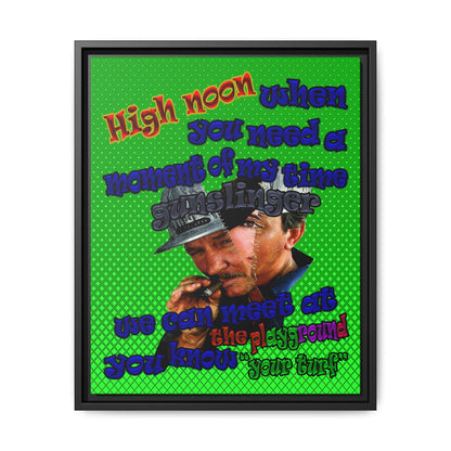 high noon - framed canvas art (logo green)