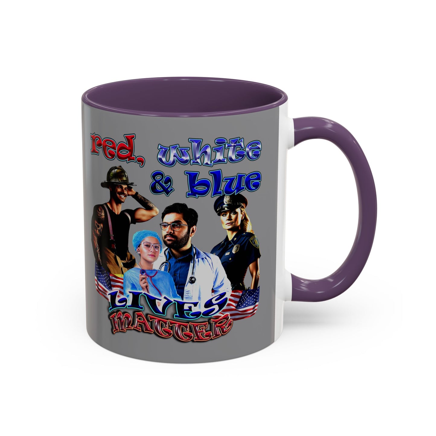 rw&b lives matter - Accent Mug (grey)