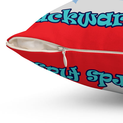 shoot for the stars - Spun Polyester Square Pillow - (red)